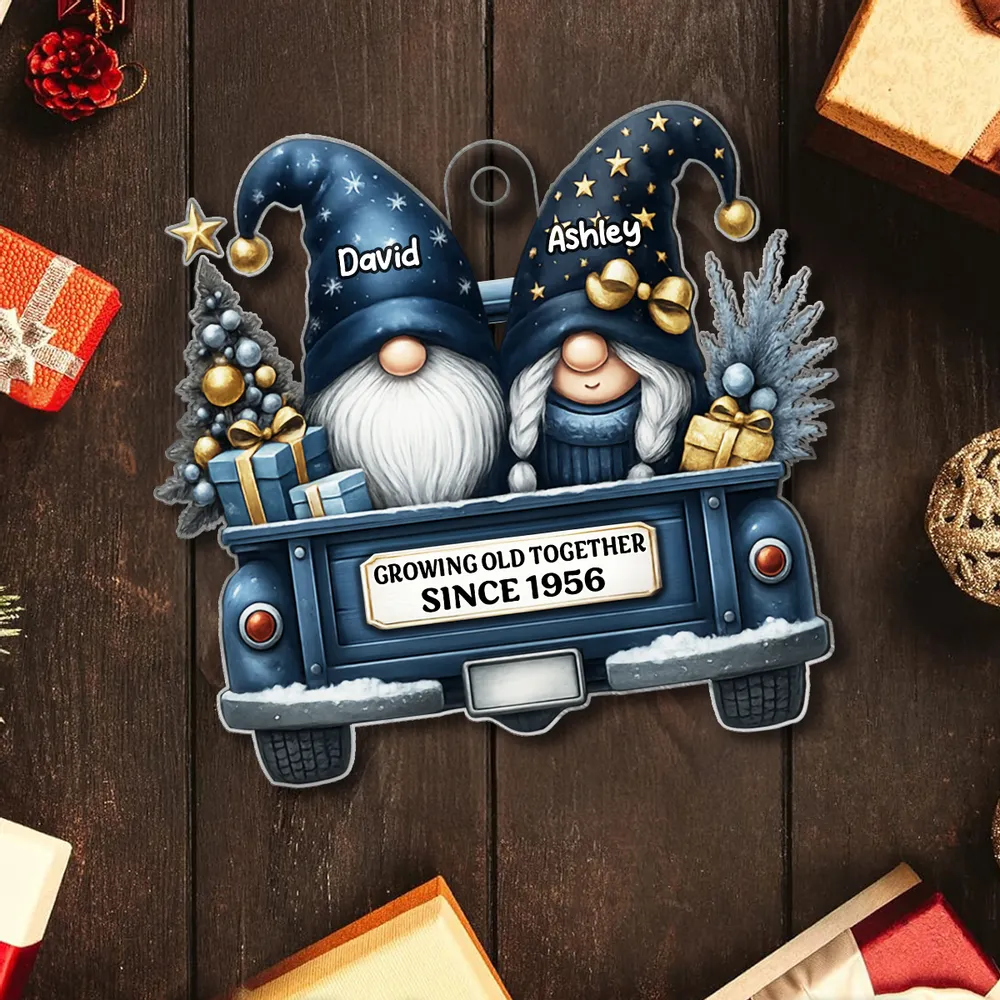 Personalized Acrylic Car Hanger for Couples – “Growing Old Together” Custom Gift - Image 4