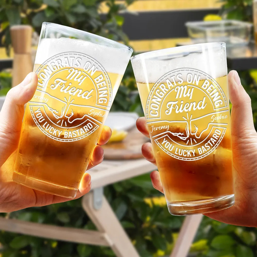 Congrats on Being My Brother β Personalized Beer Glass, Funny Gift for Brothers, Perfect for Celebrating Sibling Bond - Image 5