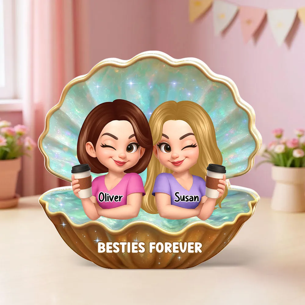 Personalized Best Friends Acrylic Block Plaque – Custom Gift for Besties, Fun and Cute Friendship Keepsake - Image 3