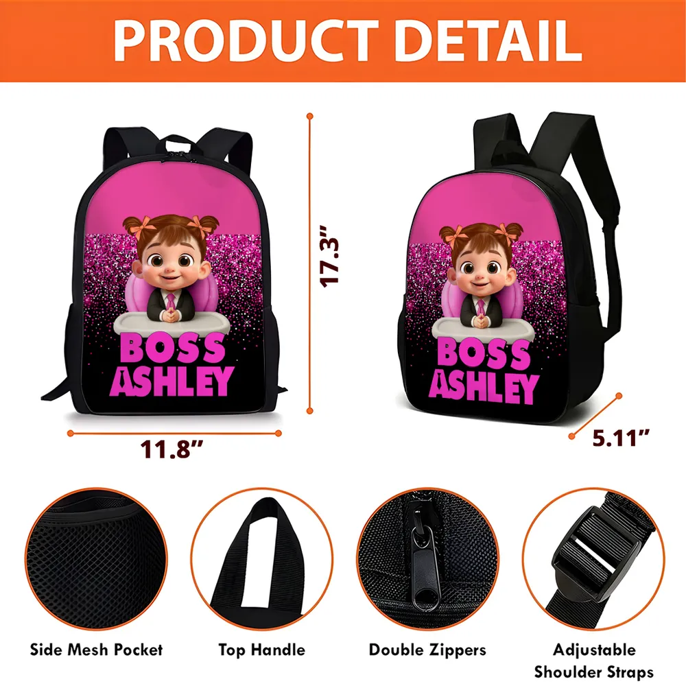 Kids Personalized Backpack 'Boss-in-Training' for School - Image 7