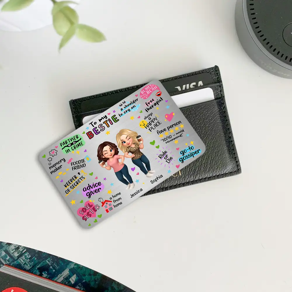 To My Bestie – Personalized Acrylic Block Plaque for Sisters with Fun Quotes - Image 3