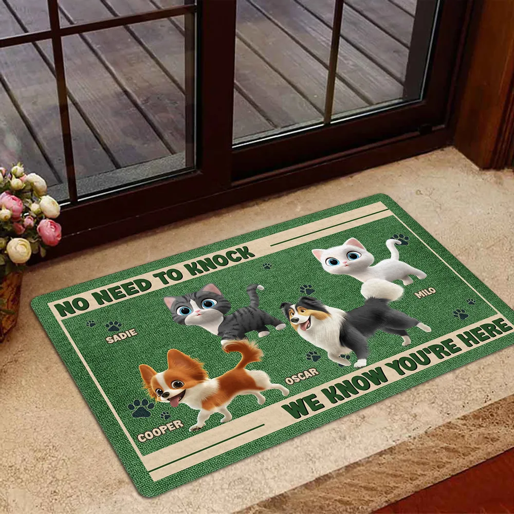 Custom Dog and Cat Doormat, Fun Pet-Themed Home Décor and Gift - Image 6