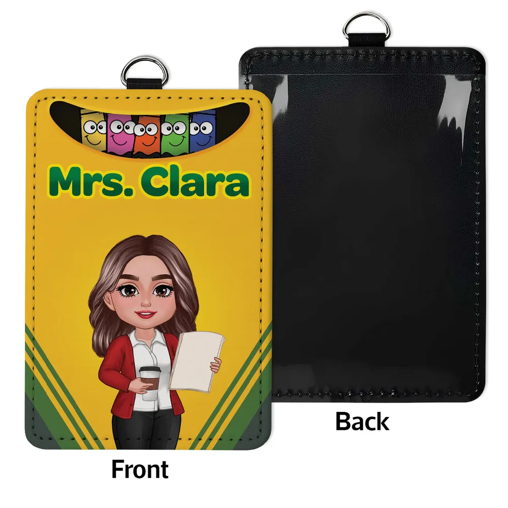 Personalized Teacher Leather ID Badge Holder, Durable and Meaningful Appreciation Gift - Image 5
