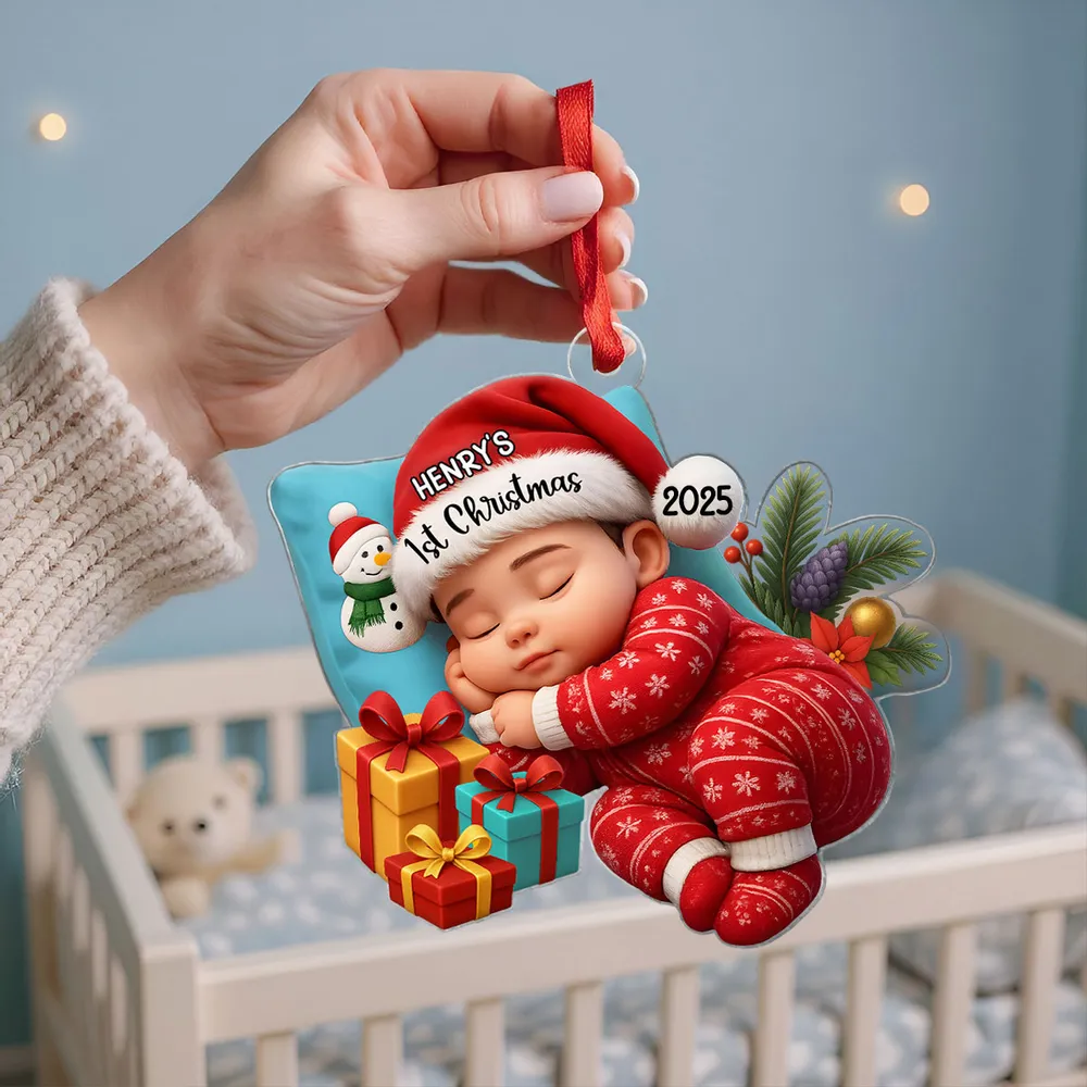 Baby’s First Christmas Acrylic Ornament High Clarity Beautiful Holiday Keepsake Gift Choice - Image 5