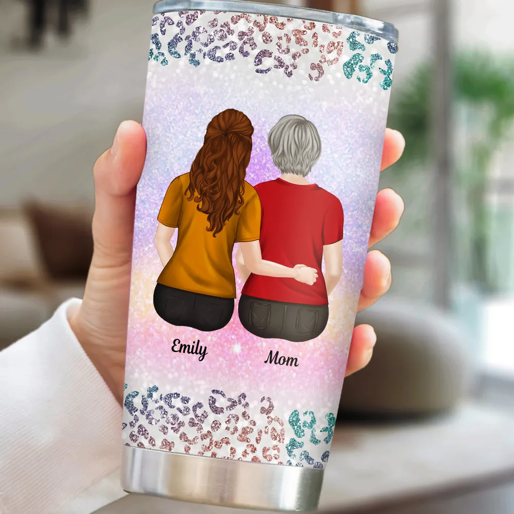Insulated Travel Tumbler Mother and Daughter Design High Clarity Sentimental Gift Choice - Image 2
