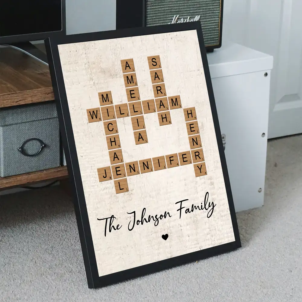 Personalized Family Crossword Poster Print, Unique Gift to Enhance Cozy Home Atmosphere - Image 6