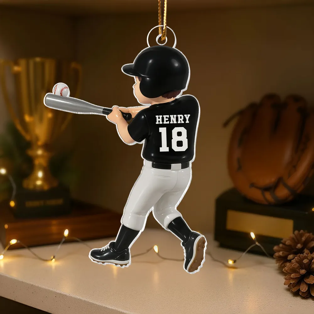 Baseball Acrylic Ornament Sports Design High Clarity Beautiful and Textured Gift - Image 3
