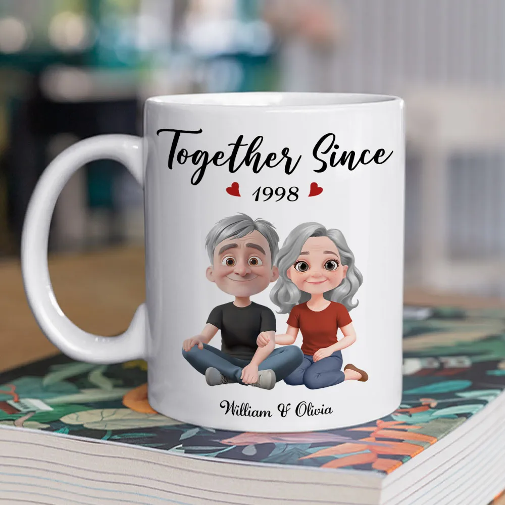 Couple ‘Together Since’ Mug Anniversary Gift High Clarity Beautiful and Textured - Image 2