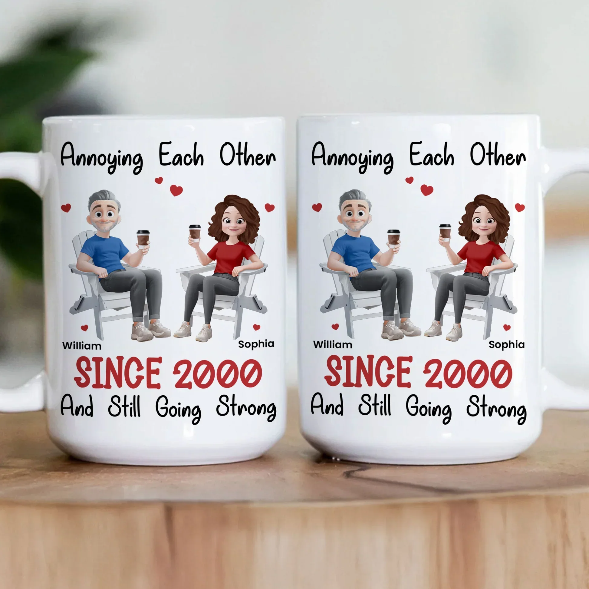 Couple Mug High Clarity Beautiful Surprise Design Sturdy and Durable Memorial Gift - Image 3