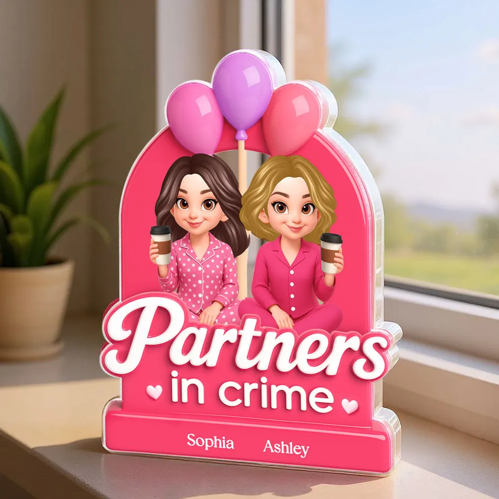 Pink Acrylic Block Plaque for Best Friends Gift - Image 2