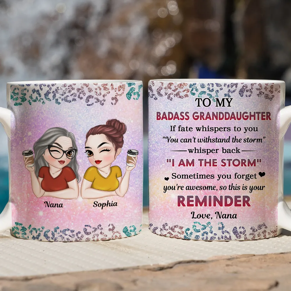 Inspirational White Ceramic Mug, A Special Gift from Mom or Grandma to Daughter or Granddaughter - Image 2
