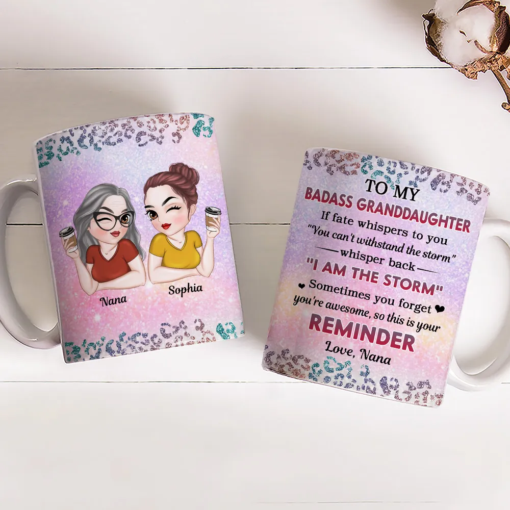 Inspirational White Ceramic Mug, A Special Gift from Mom or Grandma to Daughter or Granddaughter - Image 3