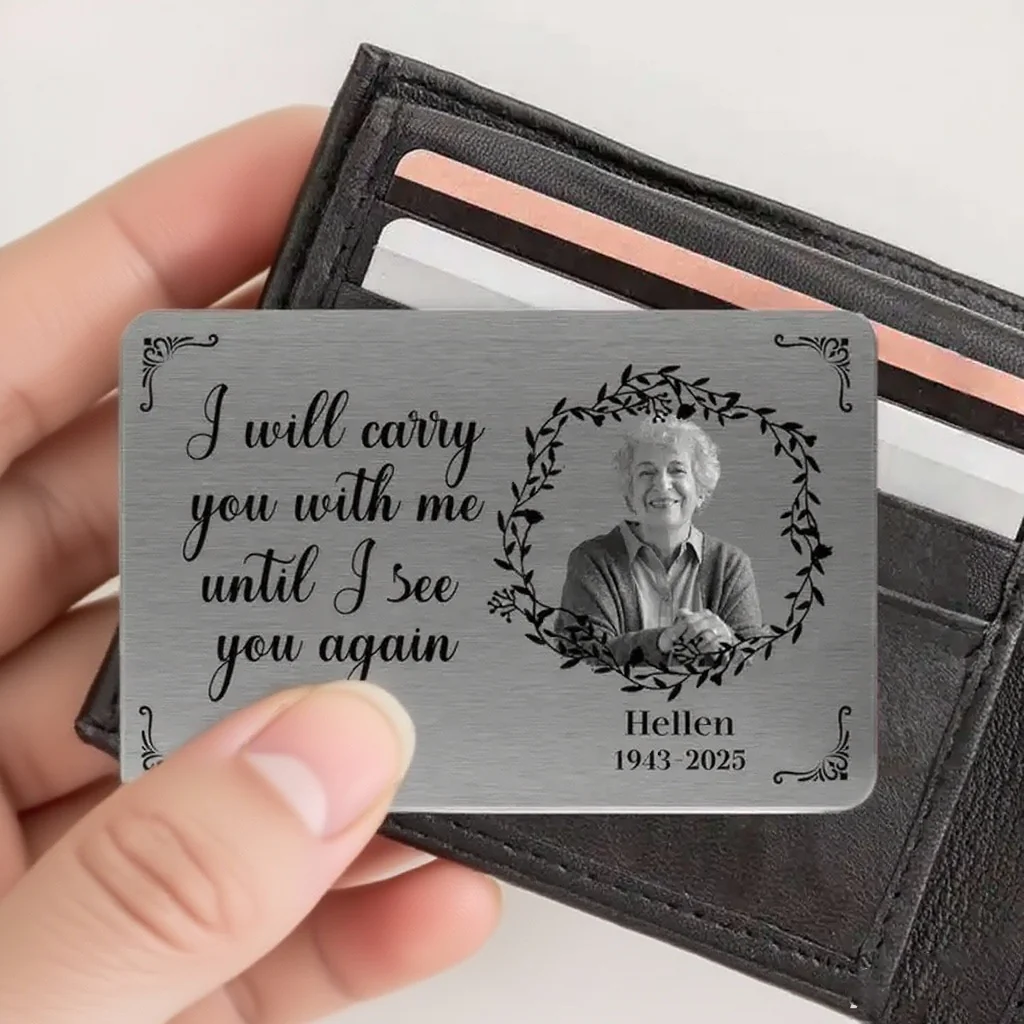 Wallet Card with Photo Memorial for Family, Sentimental Keepsake, Personalized Design, Perfect Gift of Remembrance - Image 2