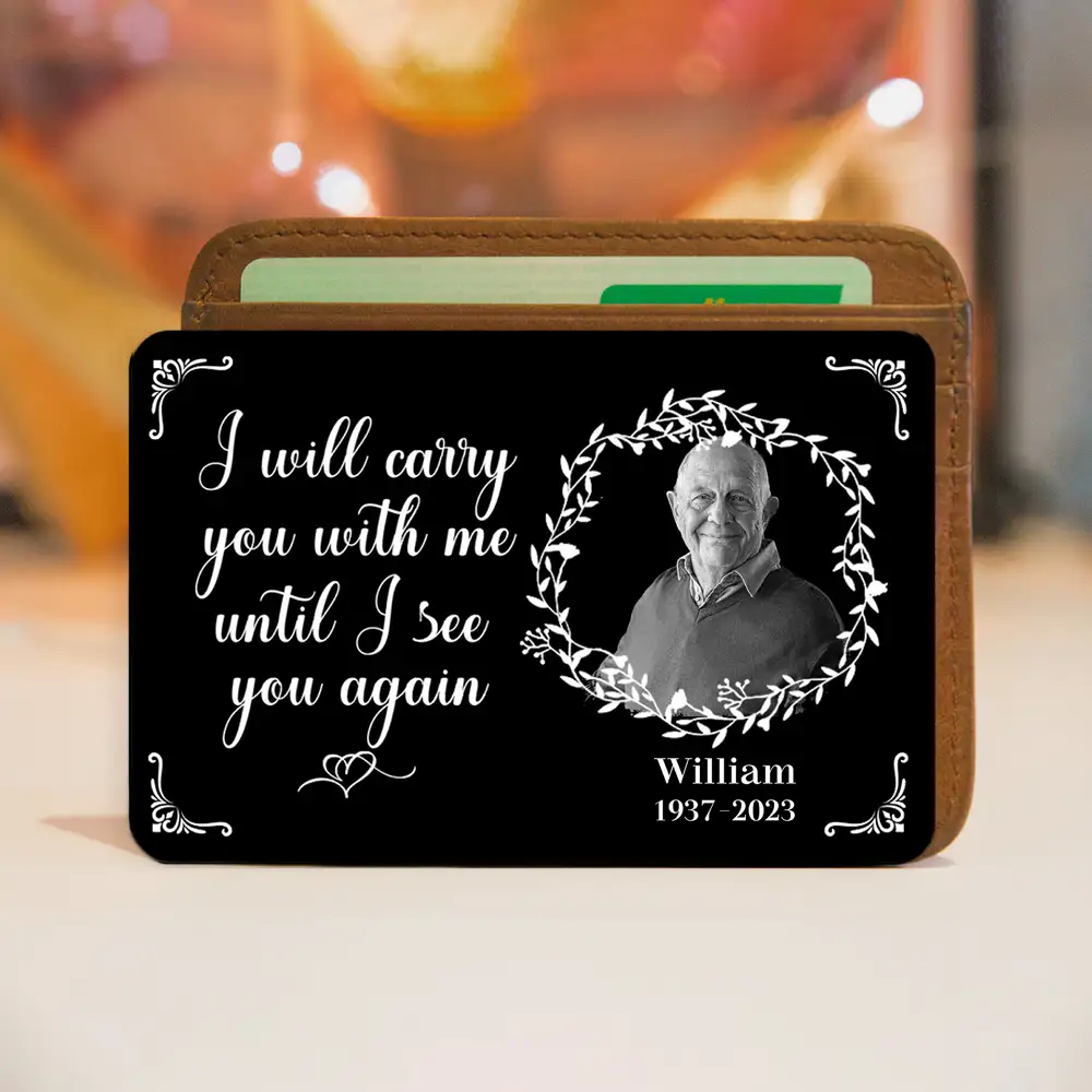 Wallet Card with Photo Memorial for Family, Sentimental Keepsake, Personalized Design, Perfect Gift of Remembrance - Image 3