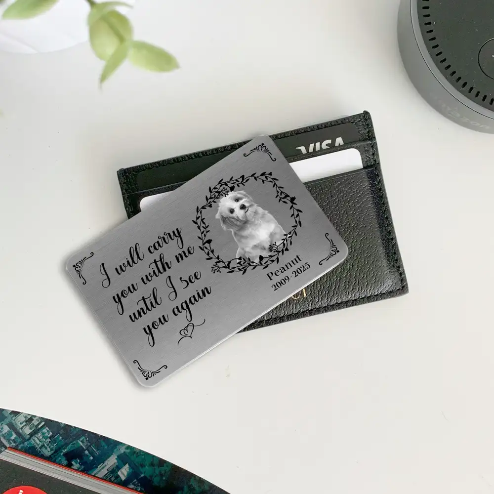 Wallet Card with Photo Memorial for Family, Sentimental Keepsake, Personalized Design, Perfect Gift of Remembrance - Image 4