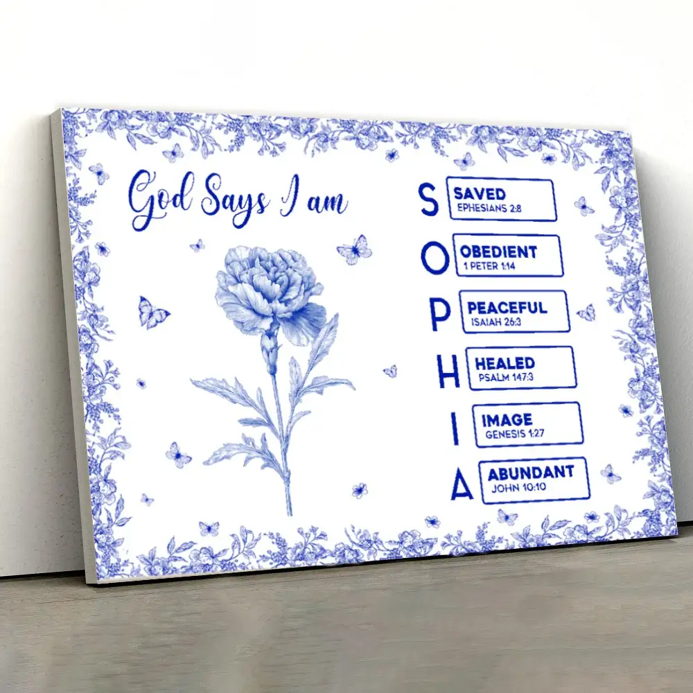 Poster with God Says I Am Religious Letter Design, High Clarity, Inspirational and Surprise Gift - Image 4