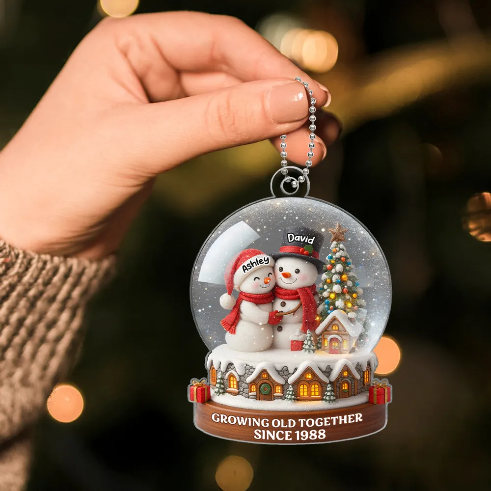 Christmas Snow Globe Acrylic Ornament | Romantic Holiday Décor | Thoughtful Gift for Couples - Image 8