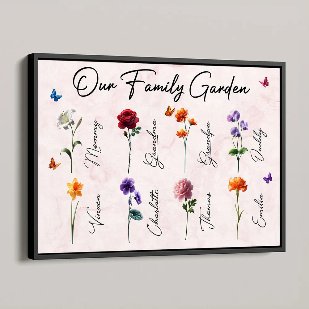 Our Family Garden Poster – Personalized Floral Family Wall Art, Cozy Home Décor, a Heartwarming Gift for Parents or Grandparents - Image 6