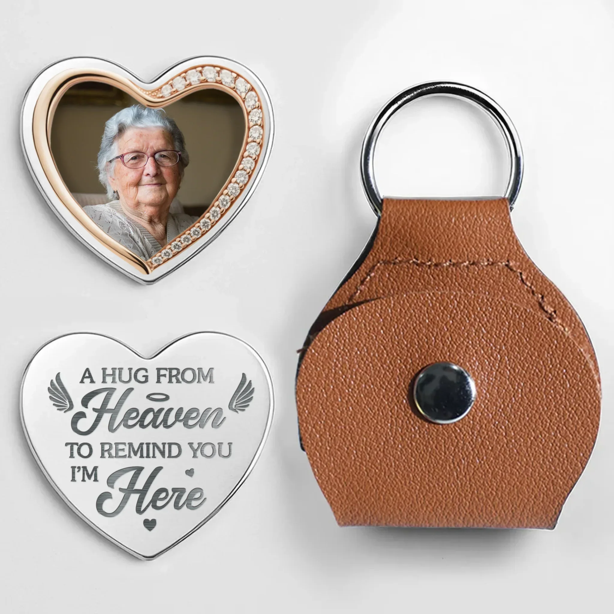 Personalized Pocket Hug Keychain with Heart Design, Sentimental Gift - Image 3