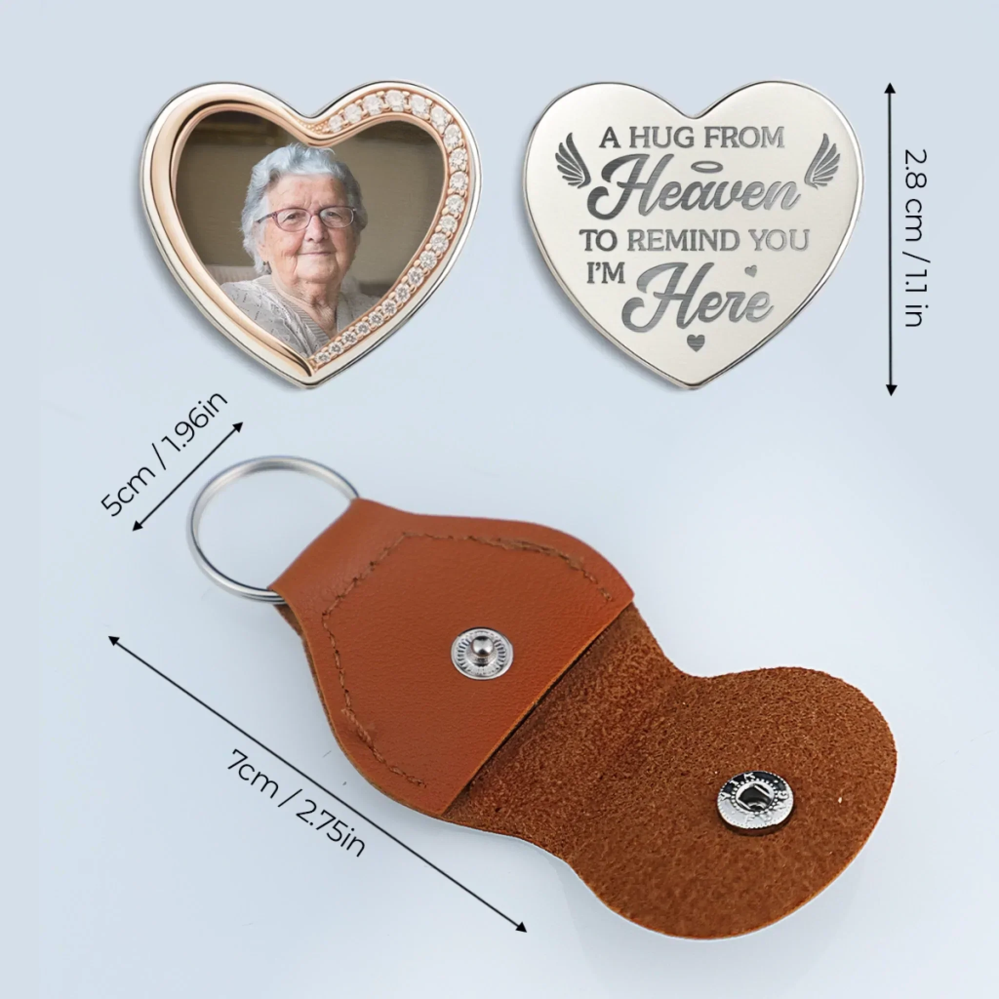 Personalized Pocket Hug Keychain with Heart Design, Sentimental Gift - Image 6