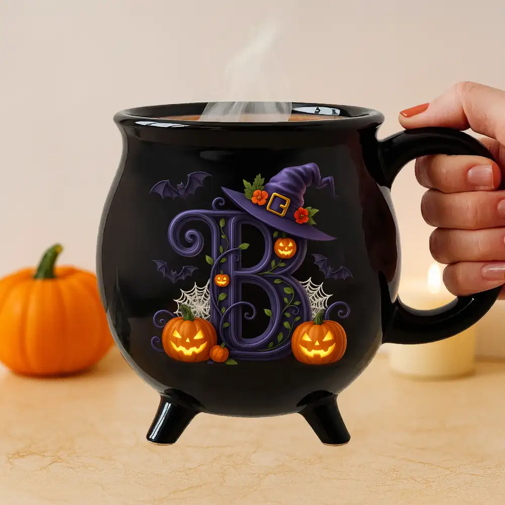 Halloween Ceramic Cauldron Mug, High Clarity, Gift for Friends & Family - Image 3