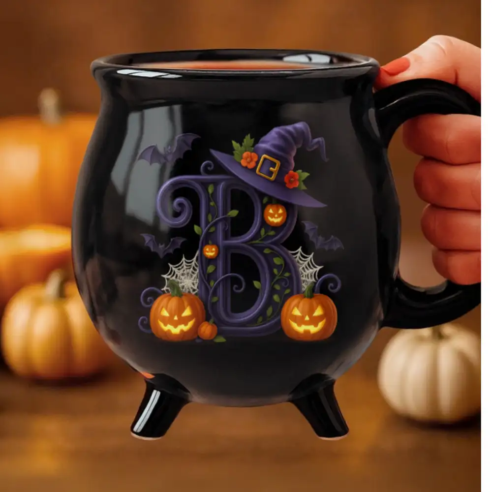 Halloween Ceramic Cauldron Mug, High Clarity, Gift for Friends & Family - Image 4
