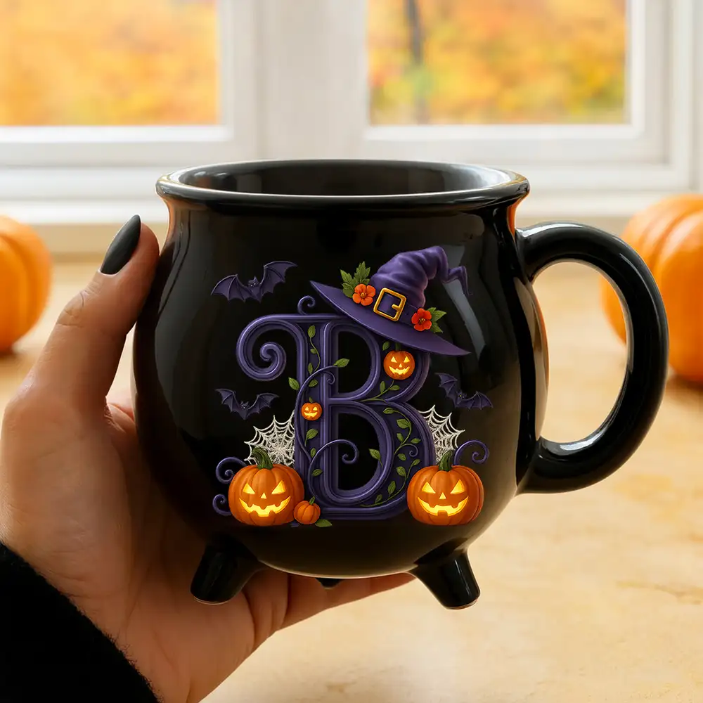 Halloween Ceramic Cauldron Mug, High Clarity, Gift for Friends & Family - Image 5