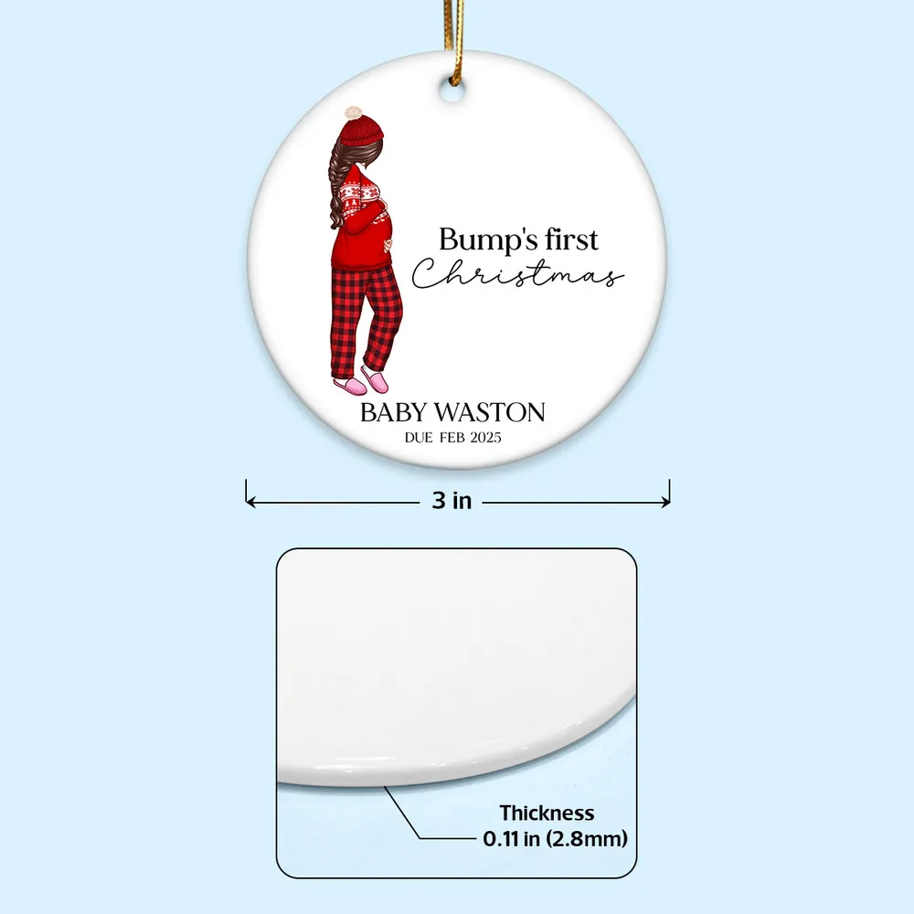 Personalized Ceramic Ornament for Mom-to-Be Christmas Keepsake - Image 4