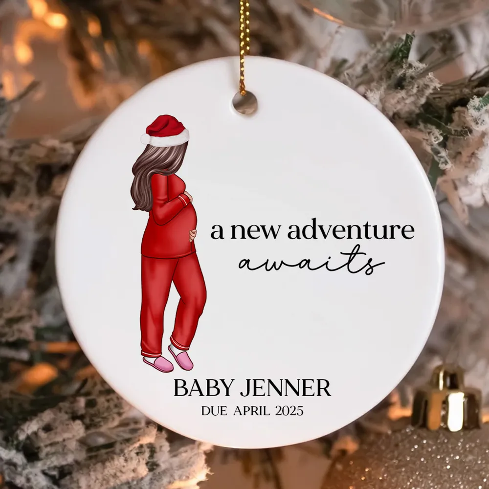 Personalized Ceramic Ornament for Mom-to-Be Christmas Keepsake - Image 6
