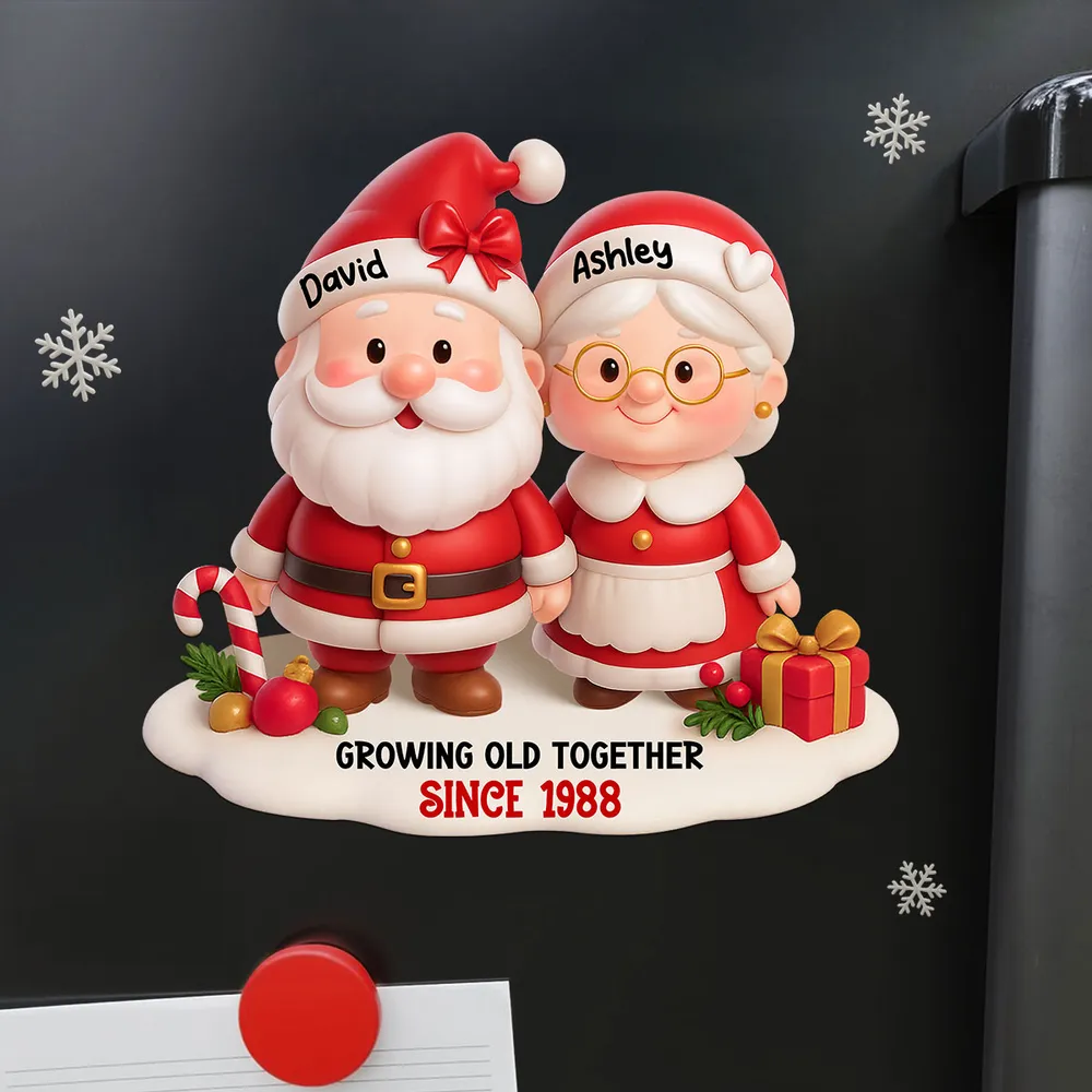 Sticker Decal with Christmas Couple Santa Design, High Clarity, Fun Gift for Holiday Decoration - Image 3