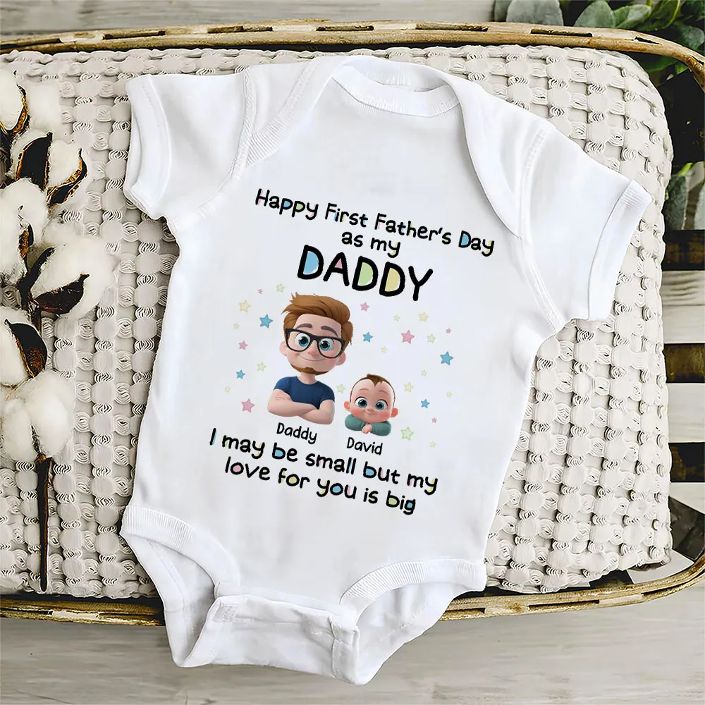 Baby Onesie with Father's Day Design Personalized Gift - Image 6