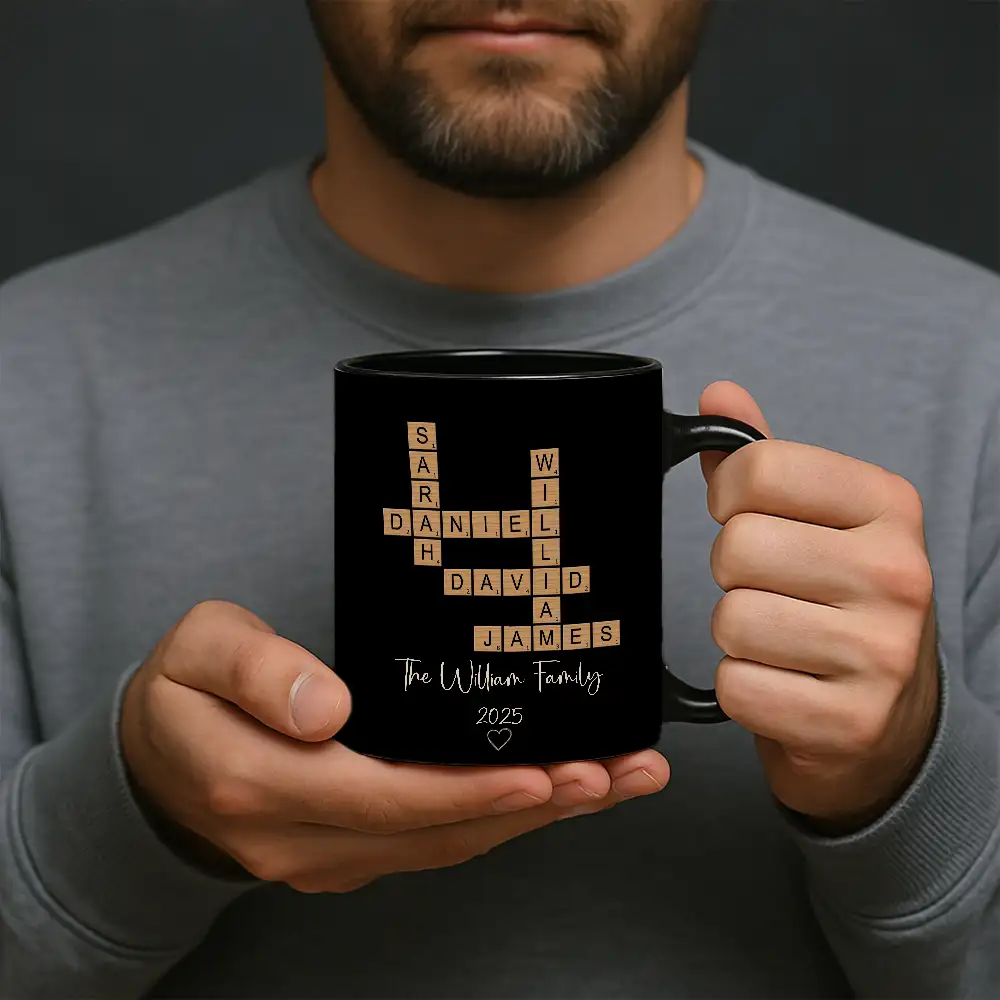Personalized Crossword Full Color Mug | Unique Home Décor and Thoughtful Gift-Ready Idea - Image 2