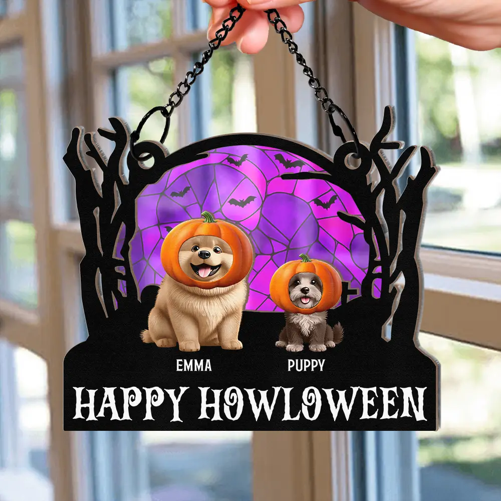 Halloween Pet-Themed Wood and Acrylic Ornament for Festive Décor, Perfect Gift Choice - Image 2