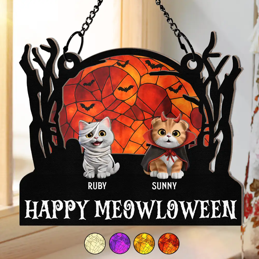 Halloween Pet-Themed Wood and Acrylic Ornament for Festive Décor, Perfect Gift Choice - Image 6