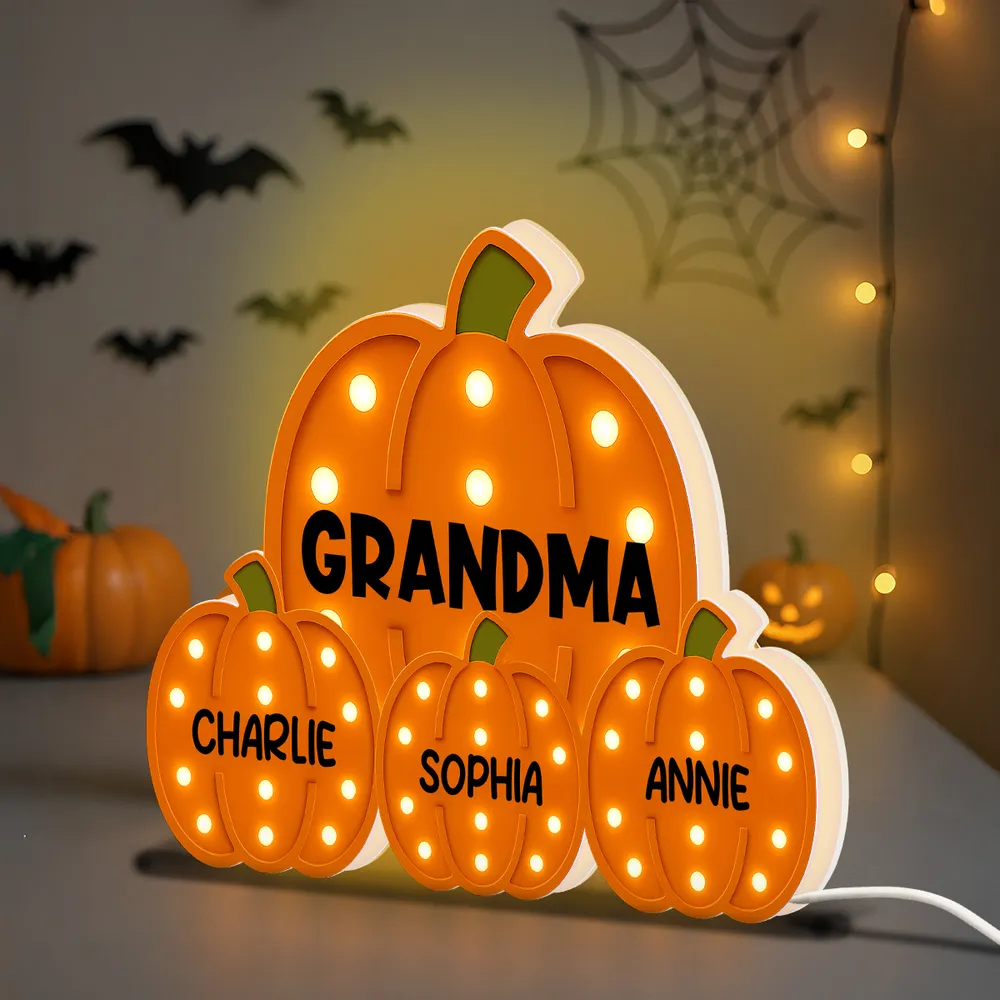 Acrylic Light Box with Pumpkin Design, Grandma-Inspired Theme and Perfect Holiday Gift - Image 2