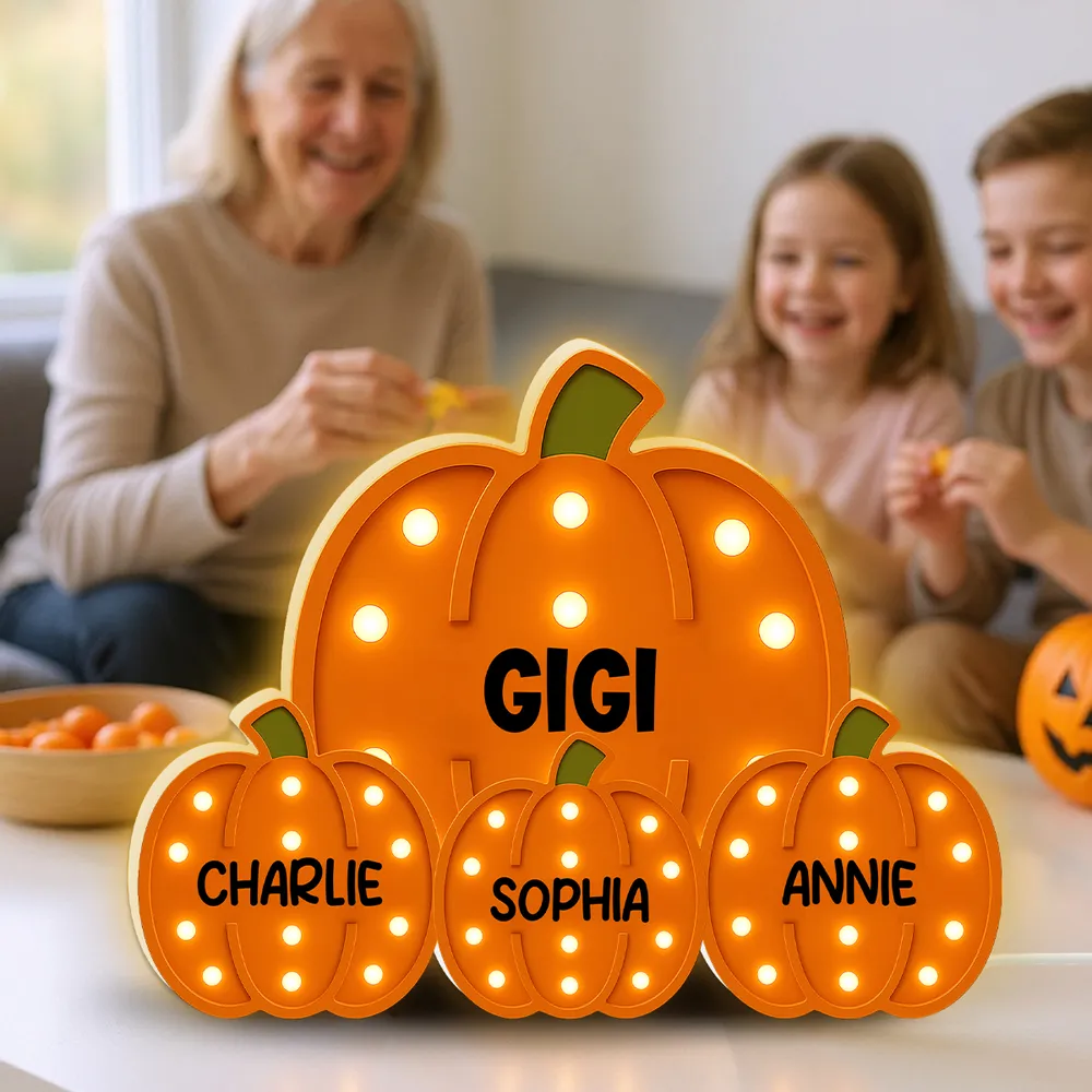 Acrylic Light Box with Pumpkin Design, Grandma-Inspired Theme and Perfect Holiday Gift - Image 4