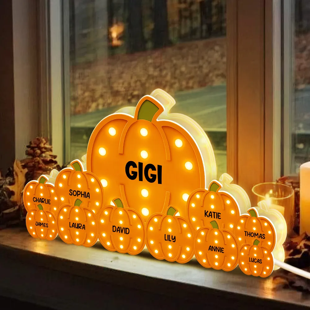Acrylic Light Box with Pumpkin Design, Grandma-Inspired Theme and Perfect Holiday Gift - Image 8