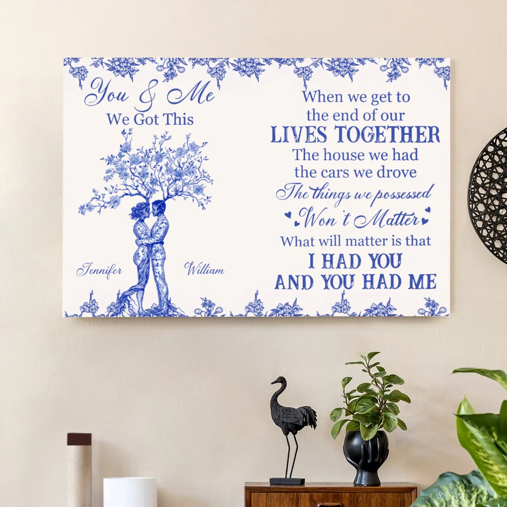Romantic Couple Quote Ceramic Mug, Tree Hug Design, Heartwarming Gift for Lovers - Image 2