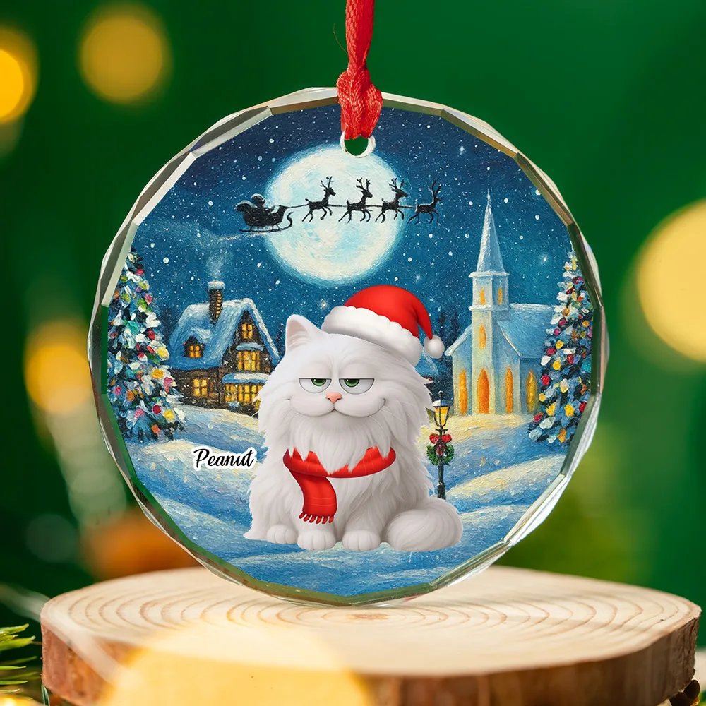 Christmas Cat Ornament, Personalized Design, Pet Lover Gift - Image 5