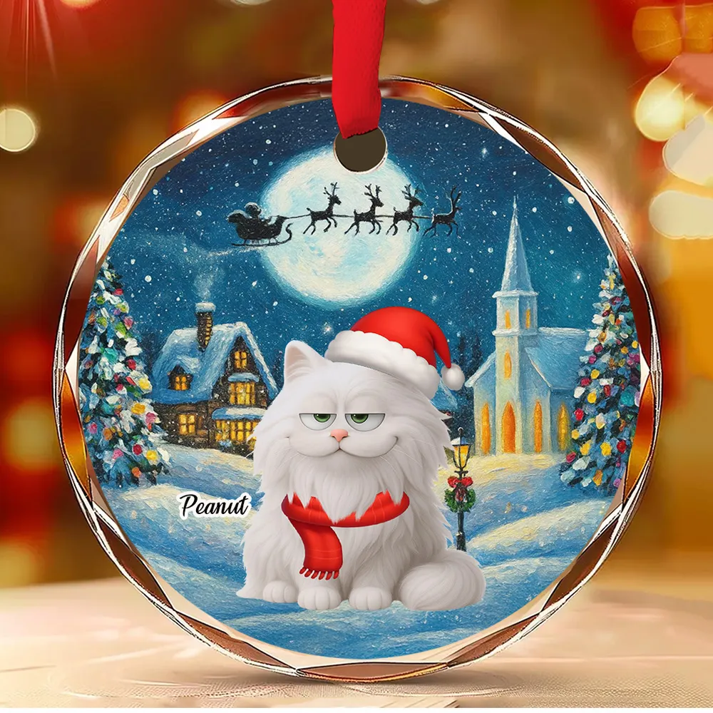 Christmas Cat Ornament, Personalized Design, Pet Lover Gift - Image 6
