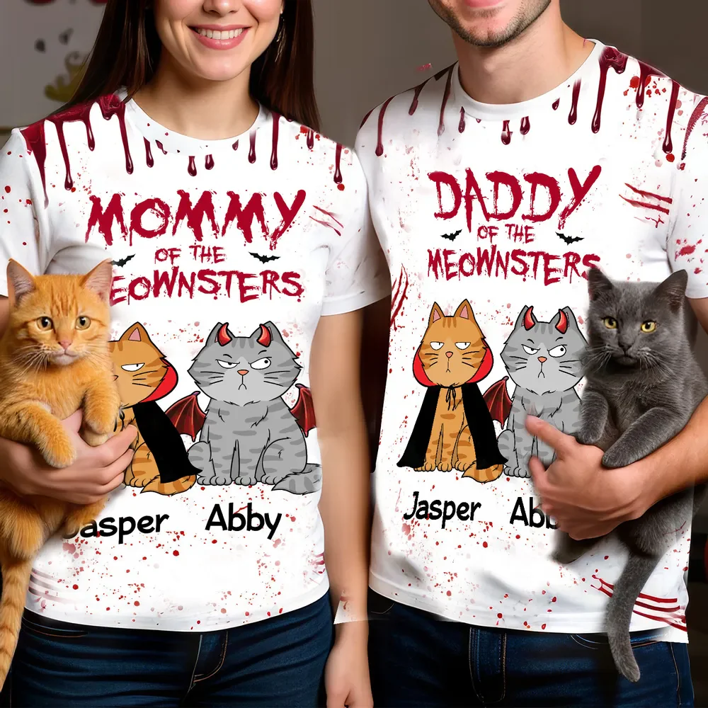 Halloween Cat Classic Tee with Playful Print, Casual Wear, Perfect Gift for Cat Lovers - Image 6