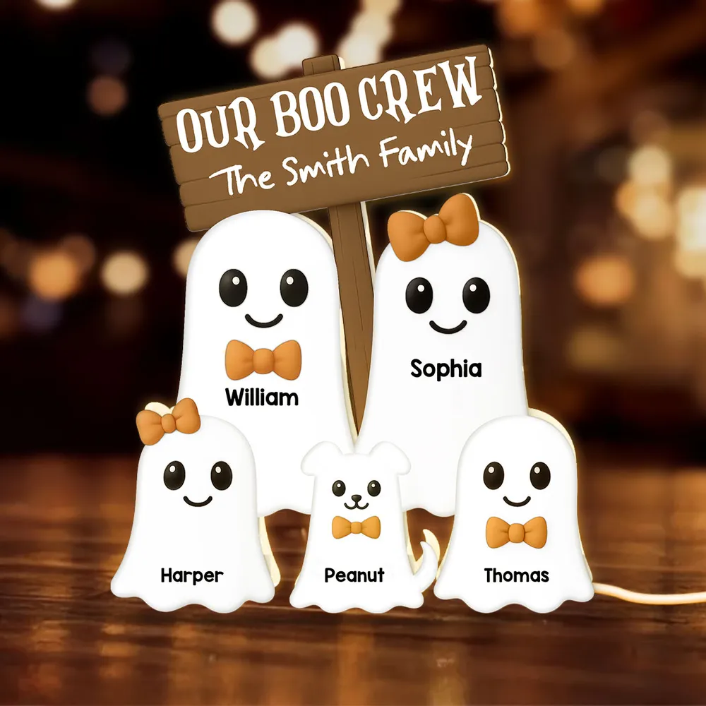 Halloween Ghost Family Acrylic Light Box, Fun Spooky Design, Cozy Night Light, Perfect Gift for Families - Image 3