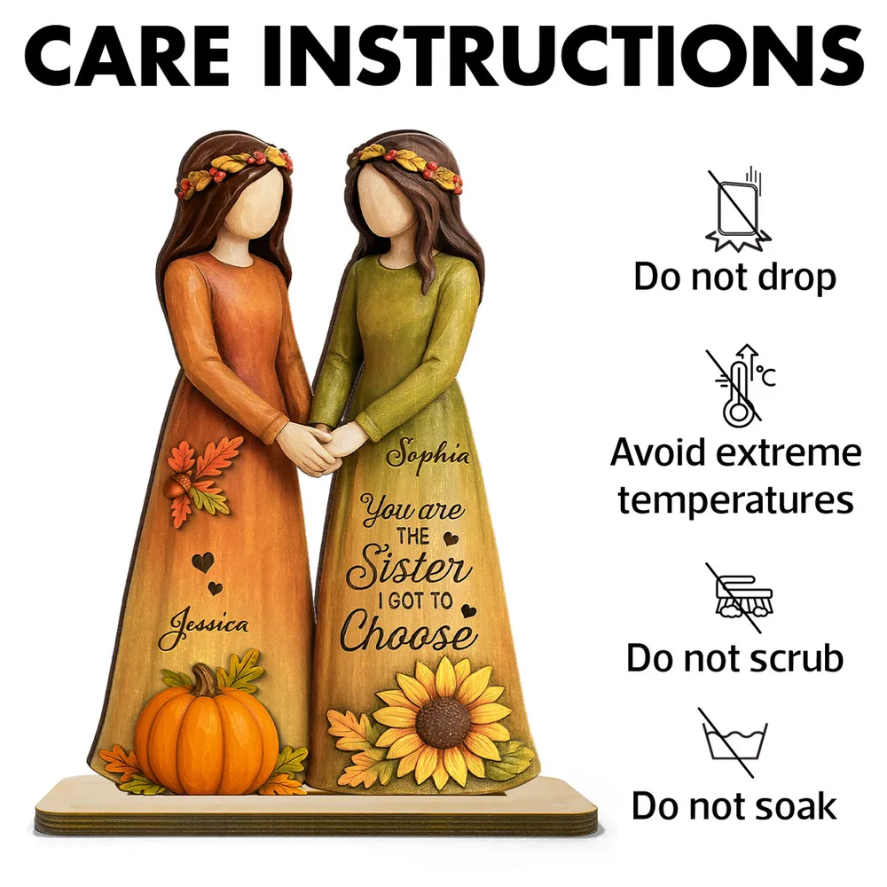Handcrafted Wooden Plaque - Girls Holding Hands Friendship Décor - Image 4