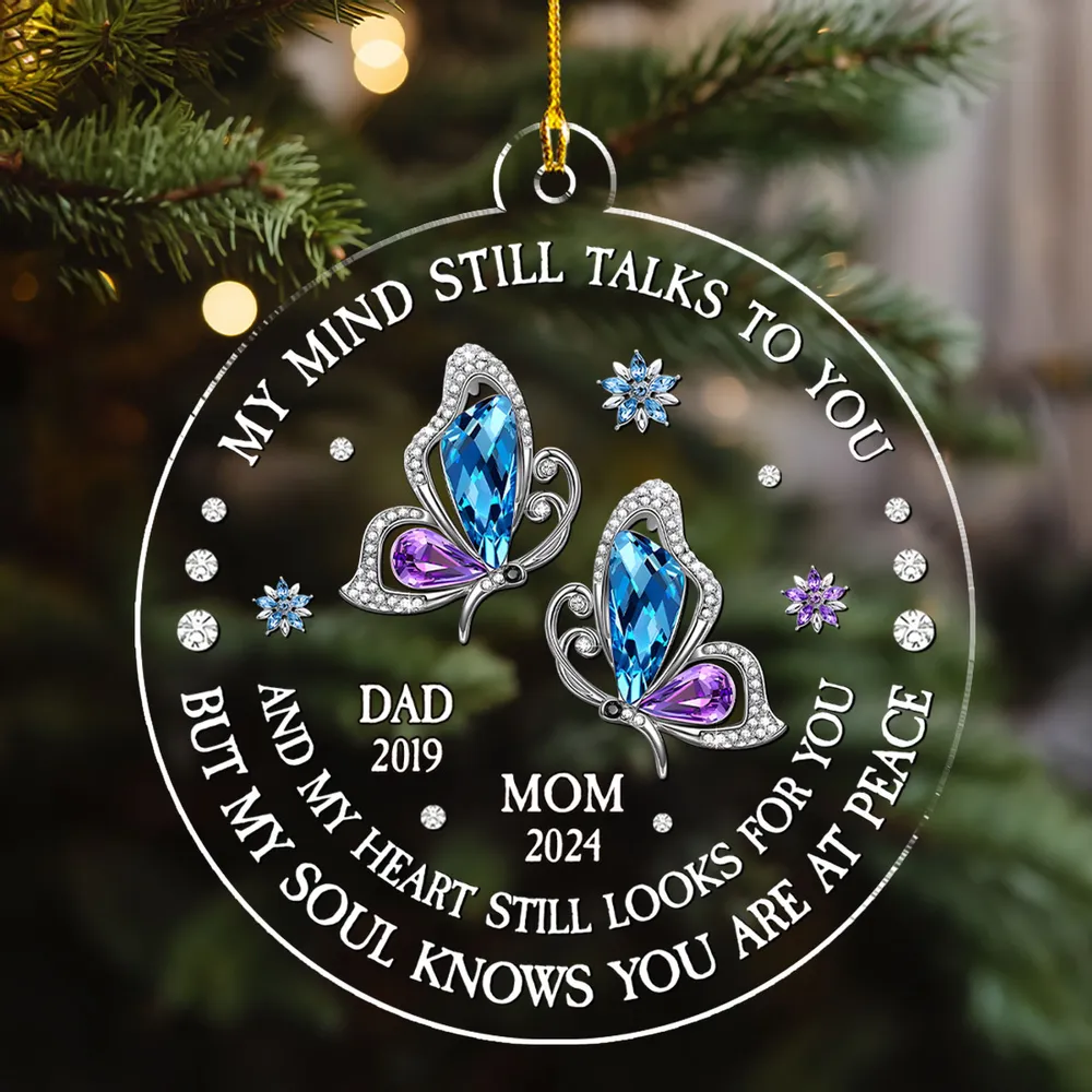 Acrylic Ornament with Butterfly Memorial Design Thoughtful Keepsake Gift for Loved One Remembrance - Image 3