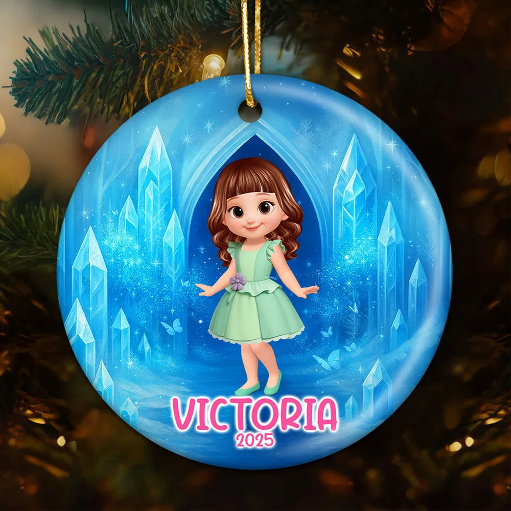 Ceramic Ornament with Princess Fairytale Design, Enchanted Forest Scene with Animals, Heartwarming Keepsake and Perfect Gift for Children - Image 6