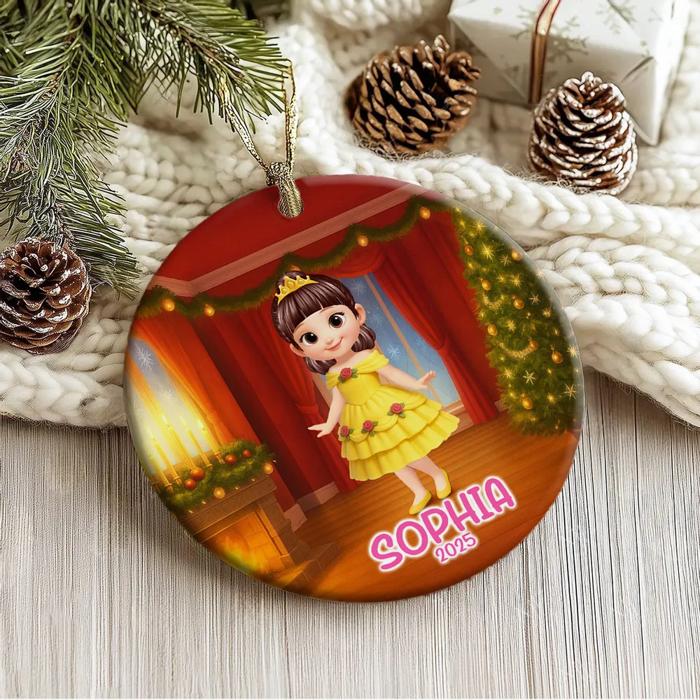 Ceramic Ornament with Princess Fairytale Design, Enchanted Forest Scene with Animals, Heartwarming Keepsake and Perfect Gift for Children - Image 9