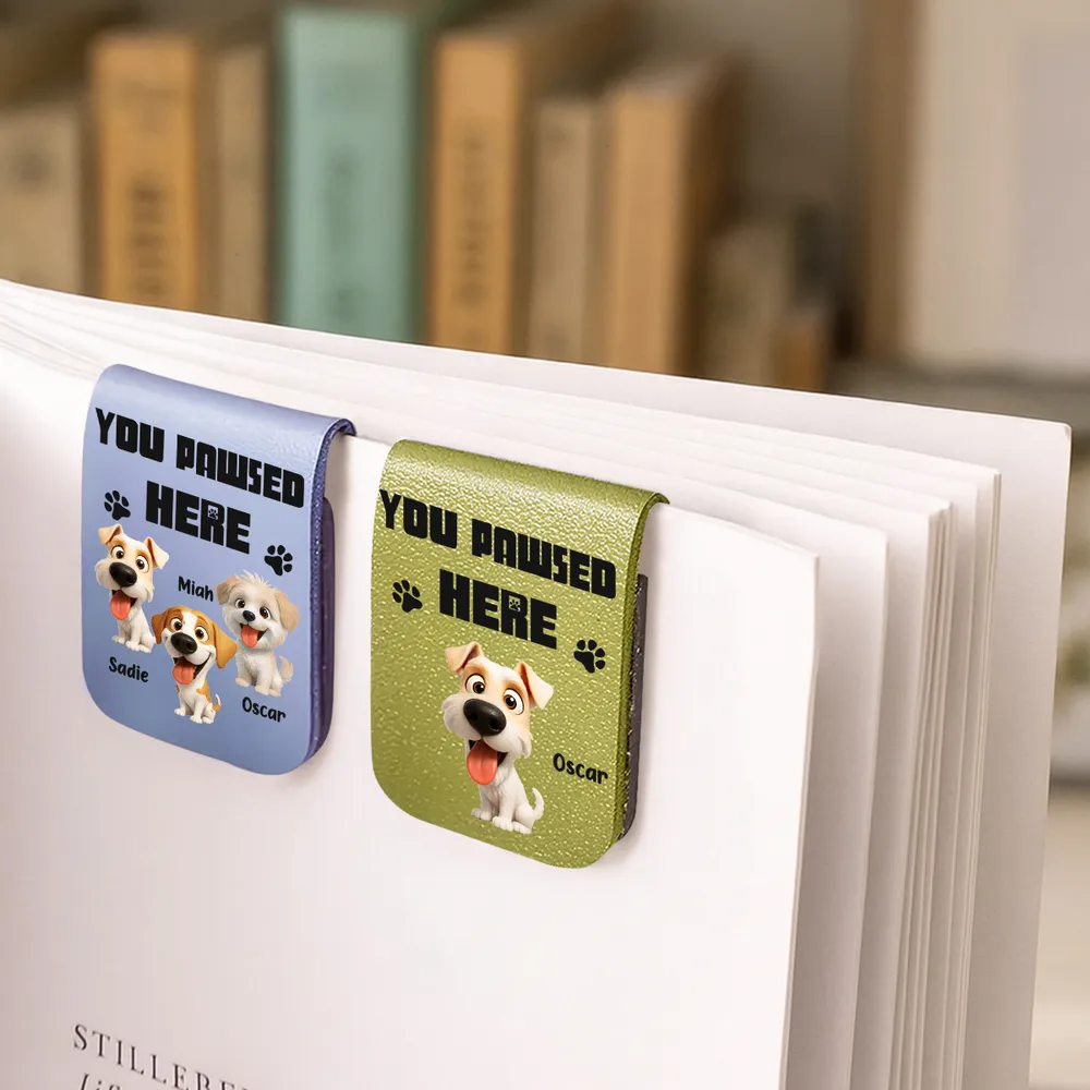 Dog-Themed Leather Magnetic Bookmark – Custom Gift for Book Lovers - Image 6