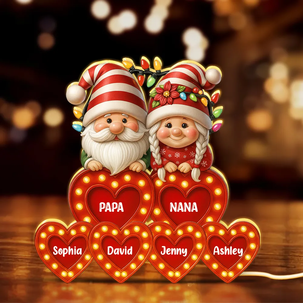 Grandparents Acrylic Light Box – Personalized Christmas Decoration with Grandkids’ Names, Clear and Collectible Gift - Image 5