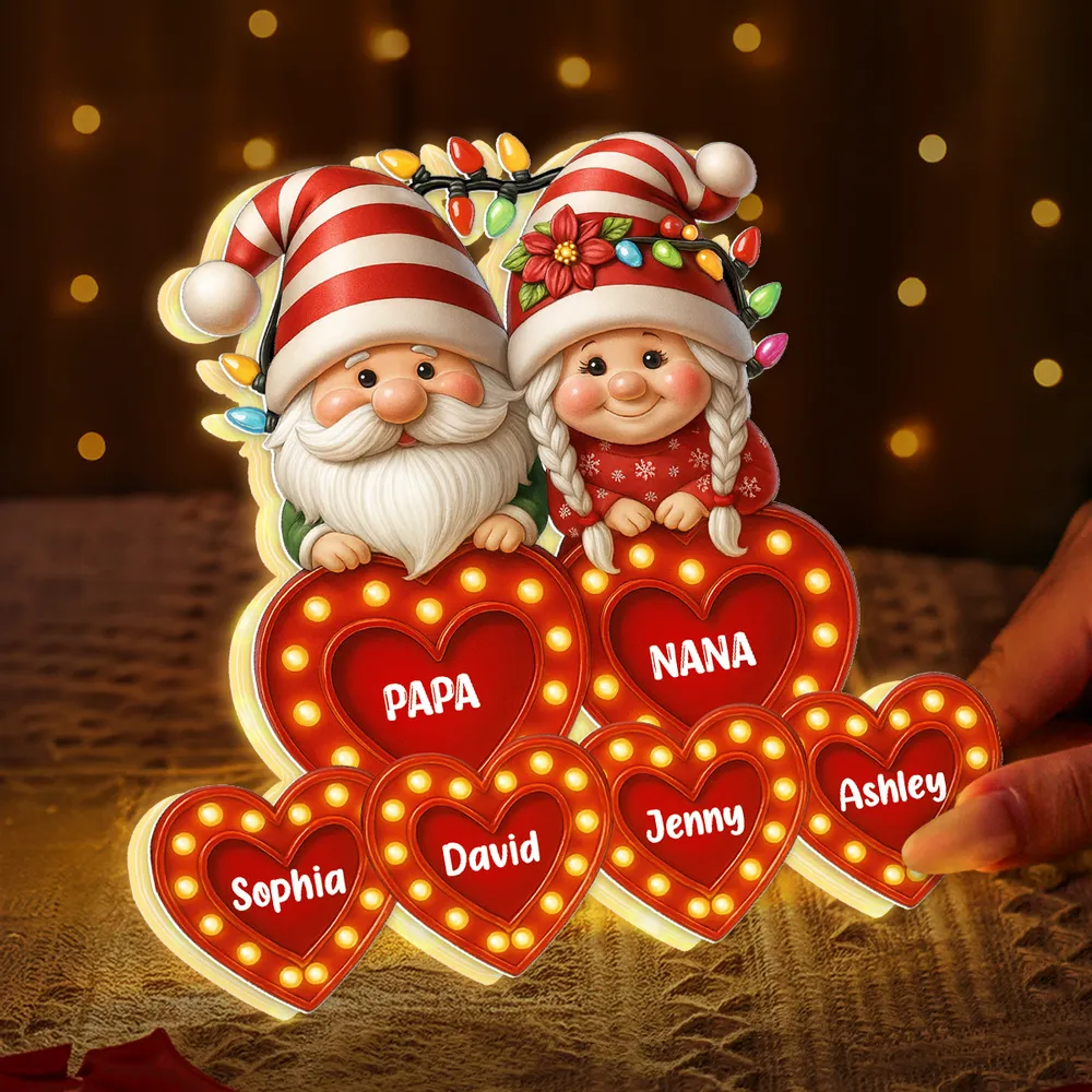 Grandparents Acrylic Light Box – Personalized Christmas Decoration with Grandkids’ Names, Clear and Collectible Gift - Image 8