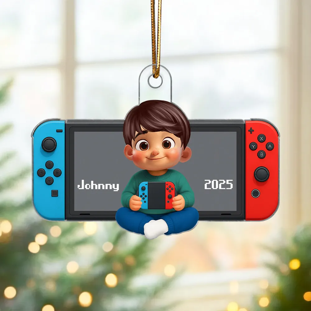 Acrylic Ornament with Game Console Theme, Festive Playful Design, Perfect Gift for Kids and Gamers - Image 6